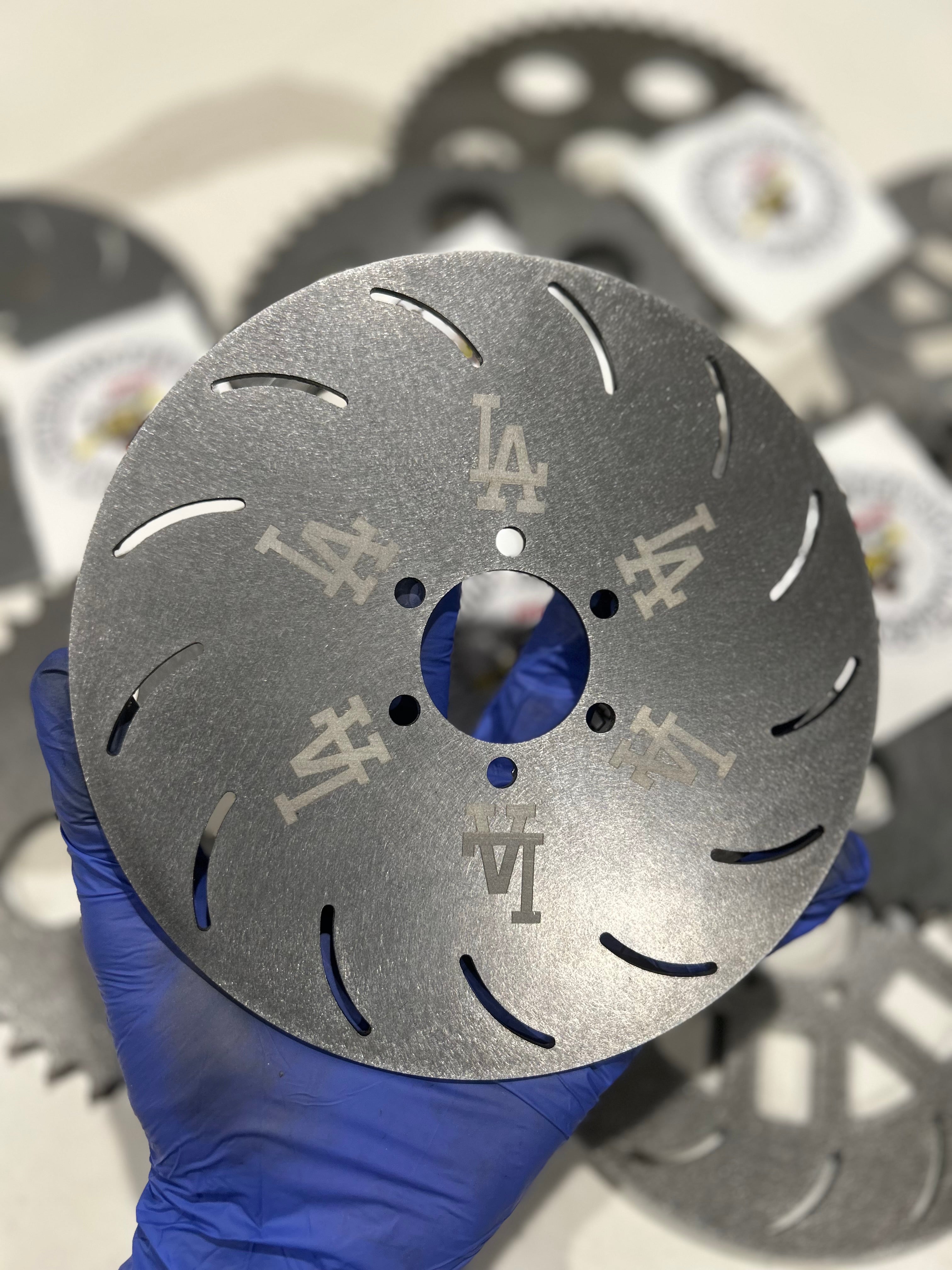 CUSTOM LA LOGO 6 HOLE BRAKE DISC MM80/DB30/MOTOVOX – Mini Bike Garage