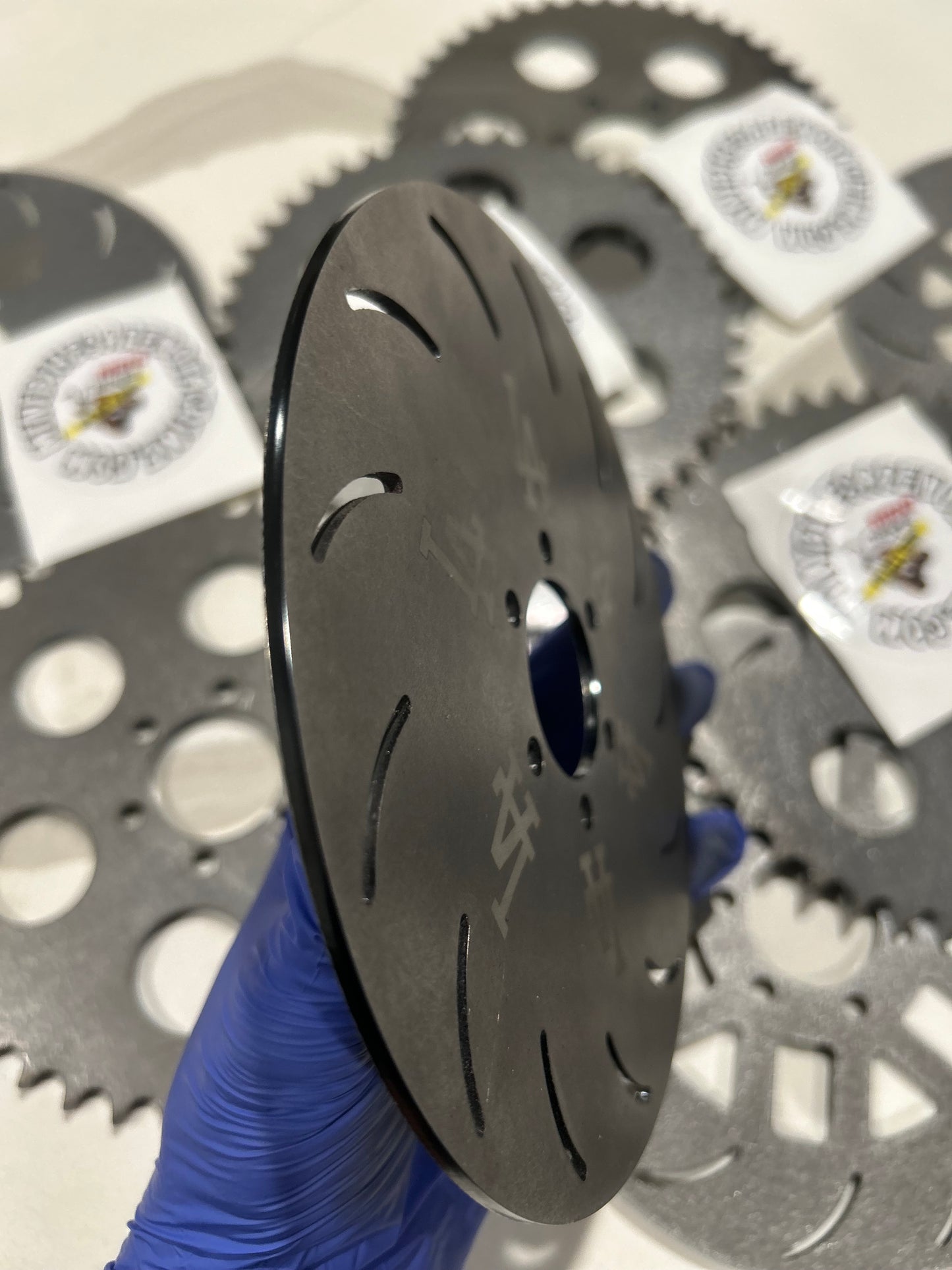 CUSTOM LA LOGO 6 HOLE BRAKE DISC MM80/DB30/MOTOVOX