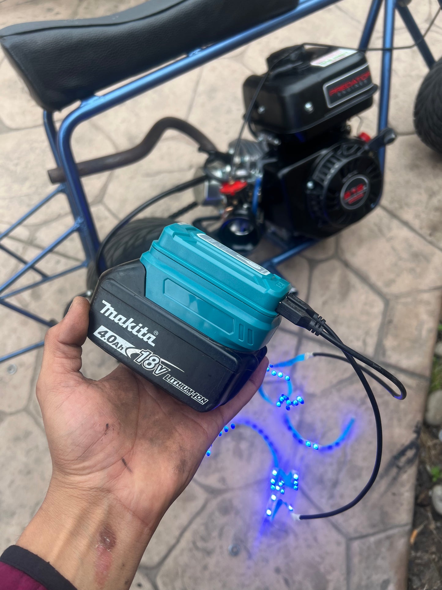 Dual USB port adapter for makita 18v battery (battery not included)